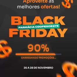 Atenção, produtor! 📢 A Black Friday da Farmácia CooperOeste está chegando — e está carregada de ofertas imperdíveis! 🖤🔥  ⏳ Carregando promoções… 90% Prepare-se para os melhores descontos do ano!  📅 De 26 a 28 de novembro você vai encontrar condições especiais e ofertas exclusivas na nossa farmácia.  Fique de olho e não perca — essa Black Friday vai ser de arrepiar! ⚡🛒  #CooperOeste #BlackFridayCooperOeste #PromoçãoAgro #SaúdeAnimal #FarmáciaCooperOeste #OfertasEspeciais #ProdutorRural #AgroSC