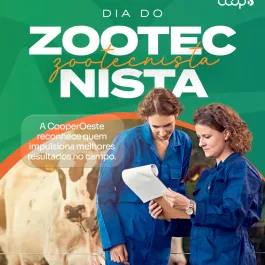 Hoje celebramos o trabalho de quem transforma técnica em resultado. 🐄📚  O zootecnista tem papel fundamental na produção animal, contribuindo com manejo, nutrição, desempenho e bem-estar do rebanho.  A CooperOeste valoriza esses profissionais que ajudam o produtor a tomar decisões mais estratégicas e alcançar melhores resultados no campo.  Parabéns a todos os zootecnistas pelo seu trabalho e dedicação ao agro! 👏  #CooperOeste #DiaDoZootecnista #Zootecnia #NutriçãoAnimal #Agro #ProdutorRural #SomosCoop